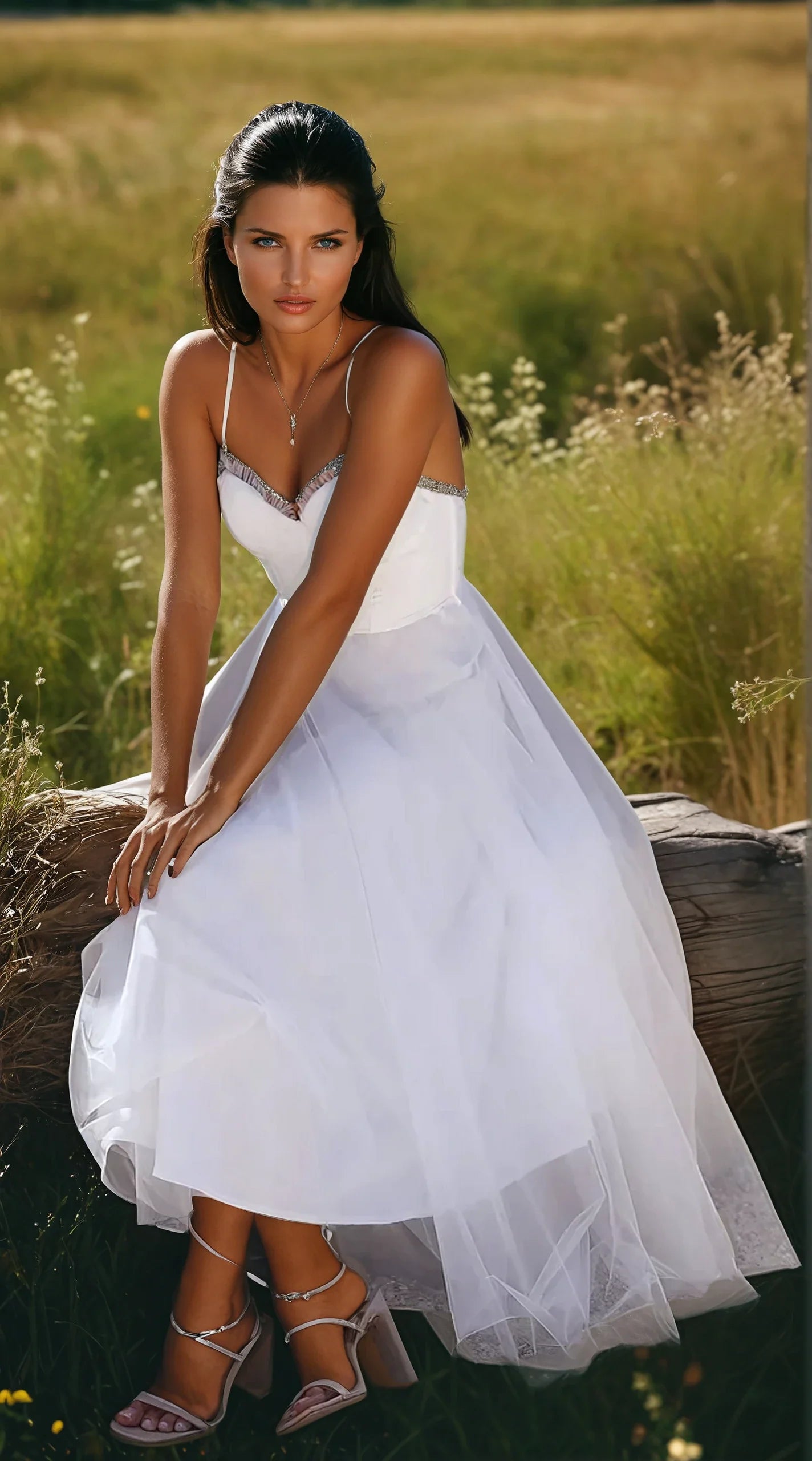 Isabelle – Vestido midi femenino con corsé y falda de tul delicada
