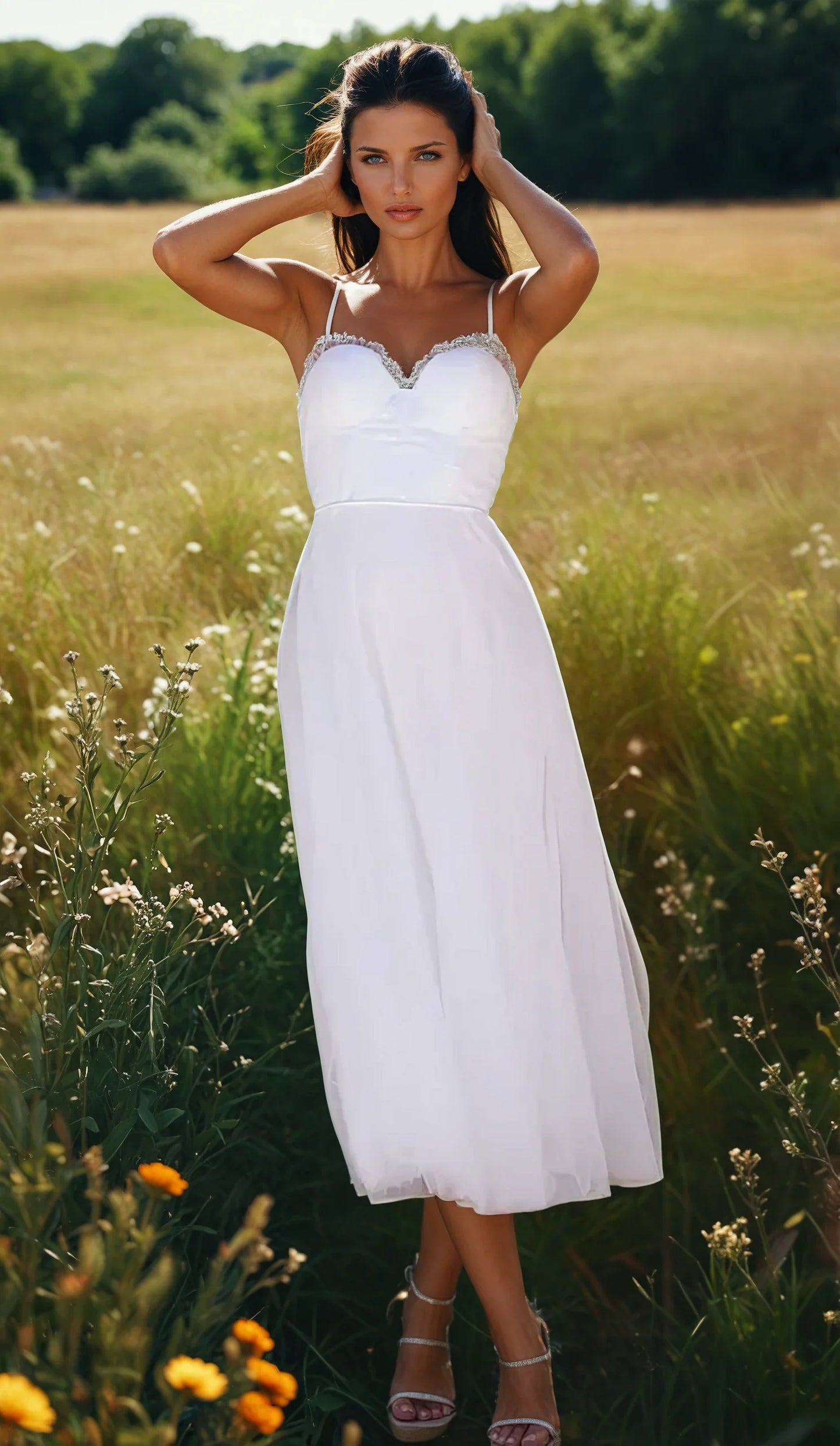 Isabelle – Vestido midi femenino con corsé y falda de tul delicada