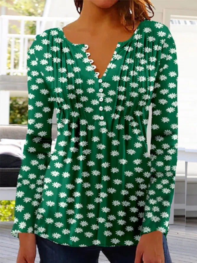 Aria – Blusa con efecto degradado y flores