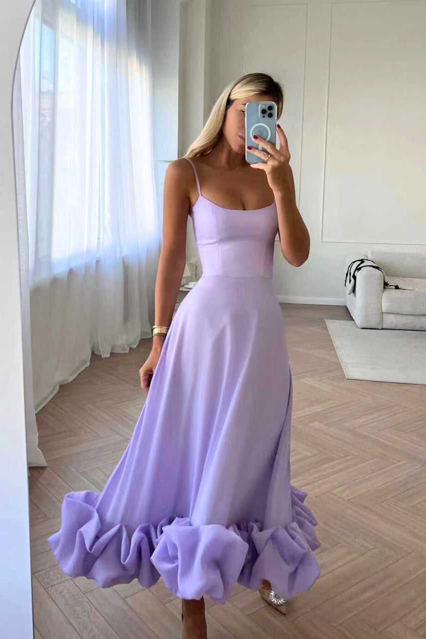 Julieta - Vestido midi con tirantes finos mujer