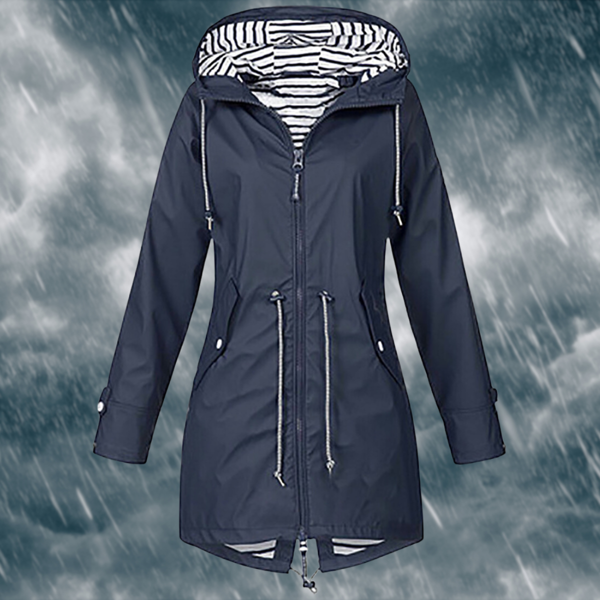 Nerea – Chaqueta impermeable de mujer con capucha