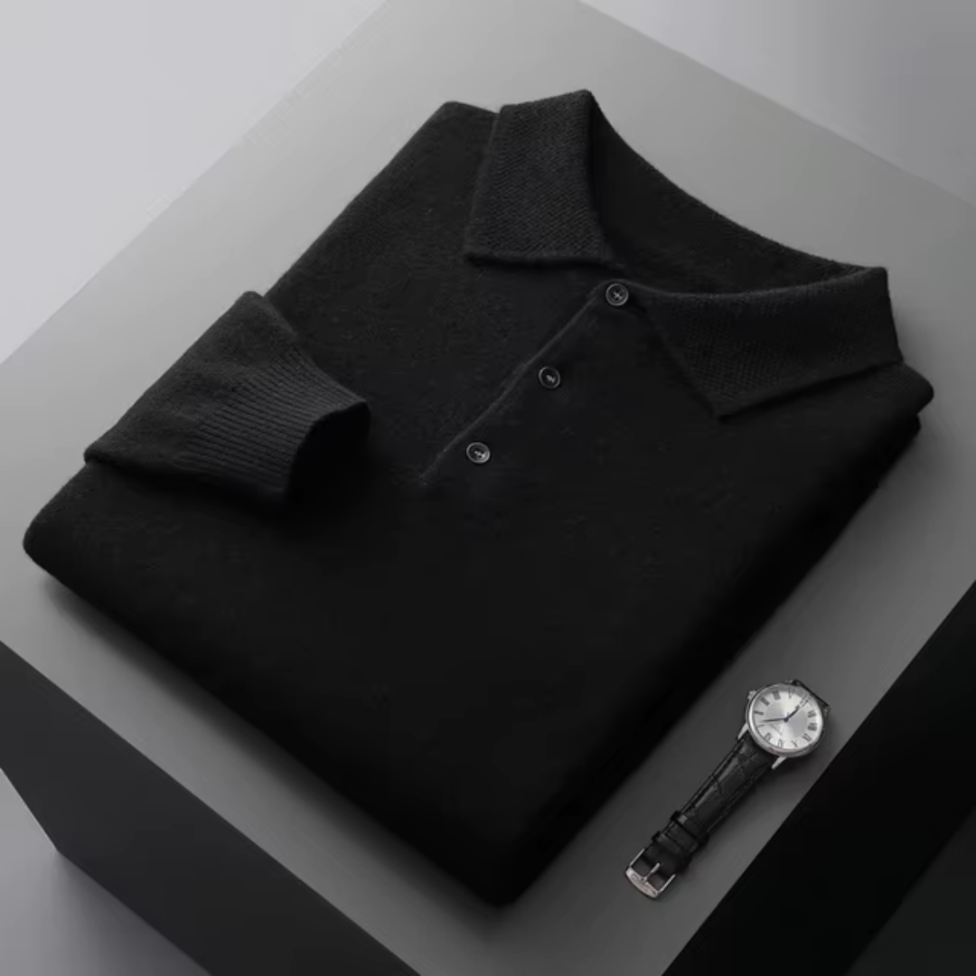 Sebastián - Suéter polo hombre con botones y cuello clásico