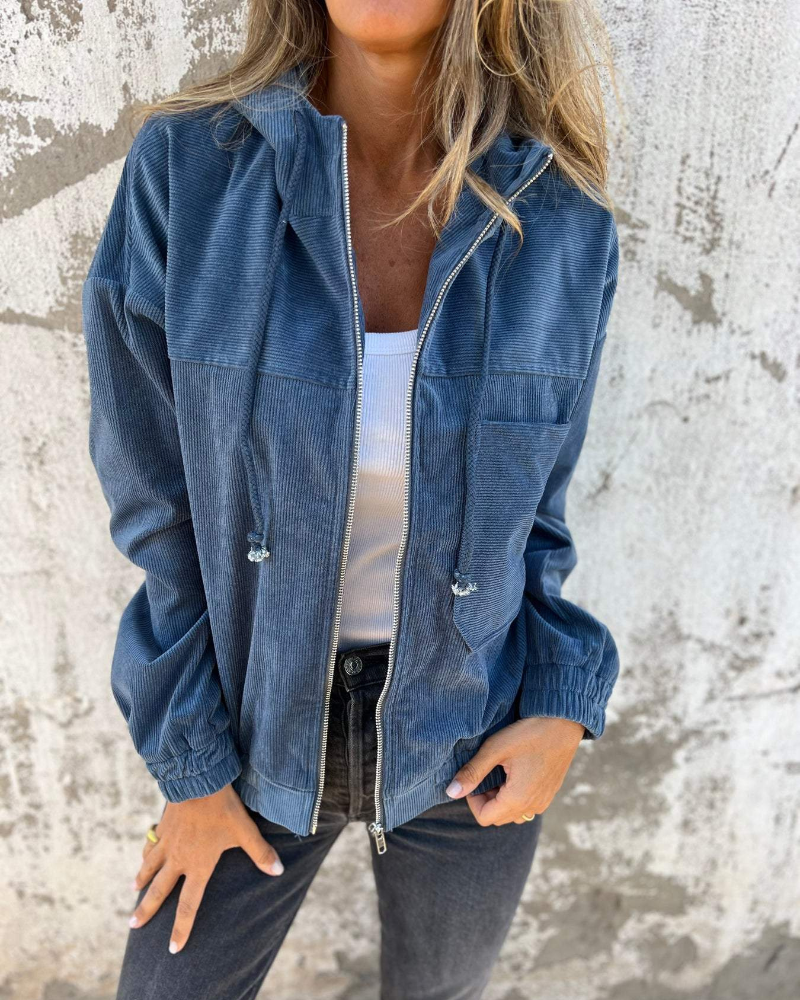 Clara - Chaqueta de pana con capucha mujer