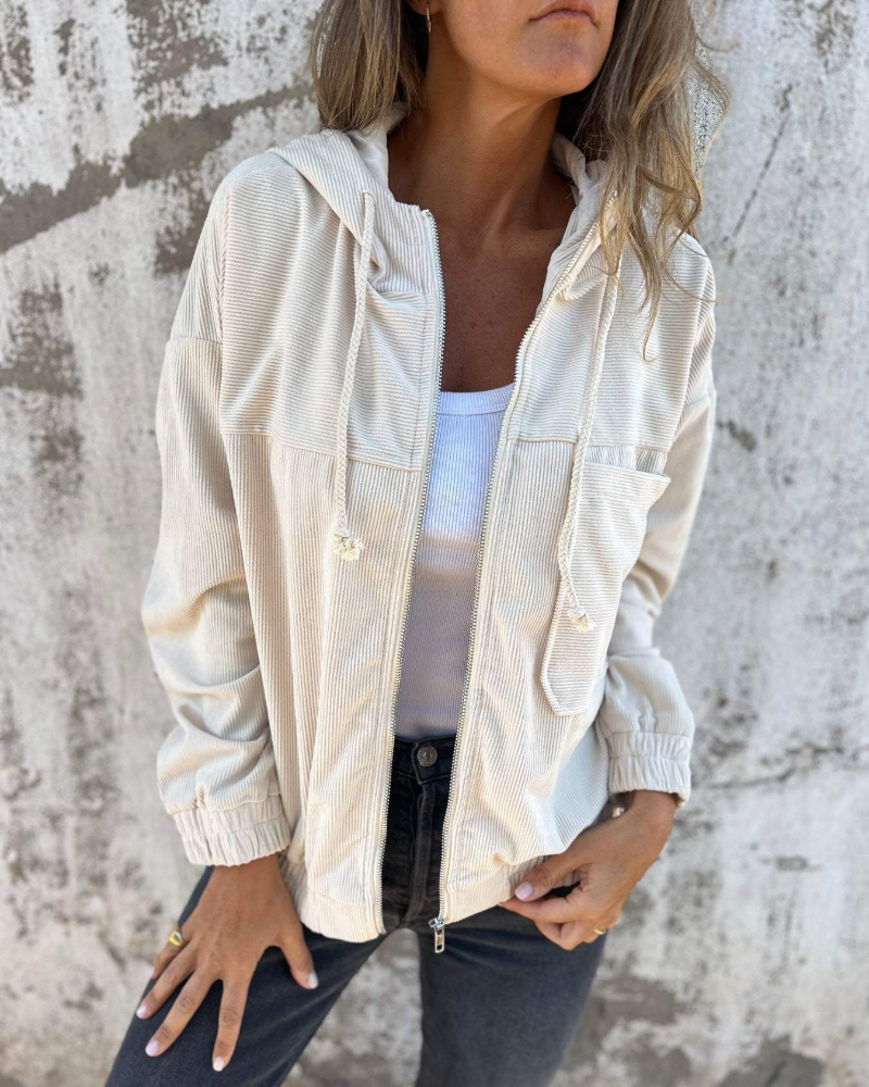 Clara - Chaqueta de pana con capucha mujer