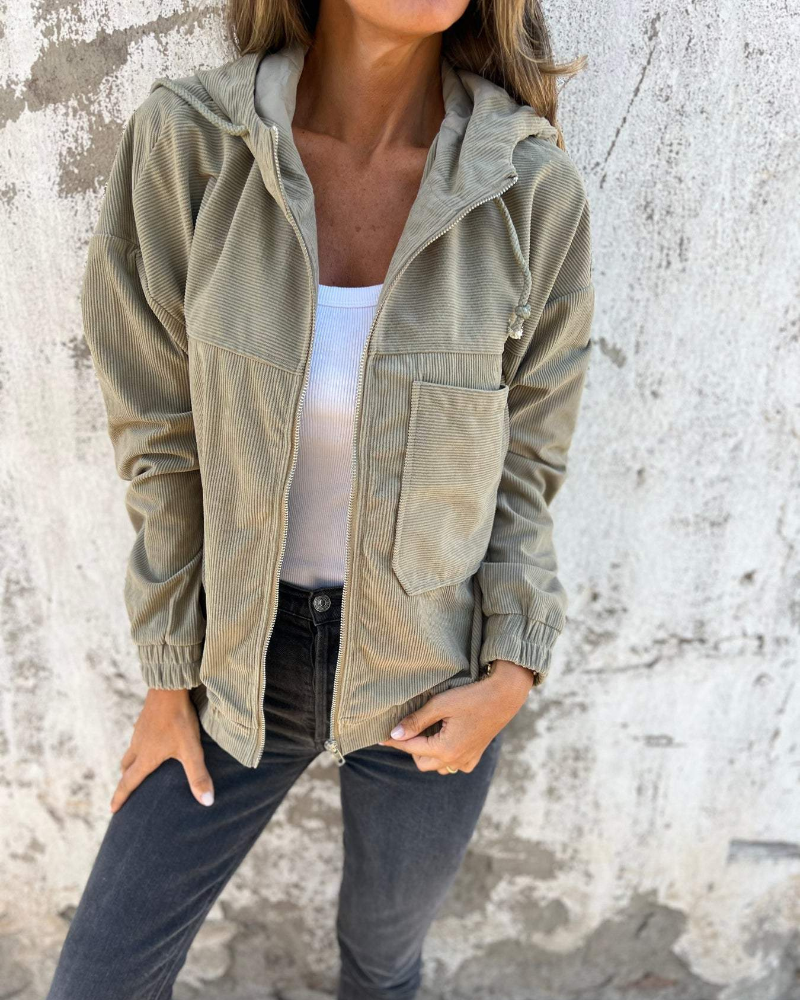 Clara - Chaqueta de pana con capucha mujer