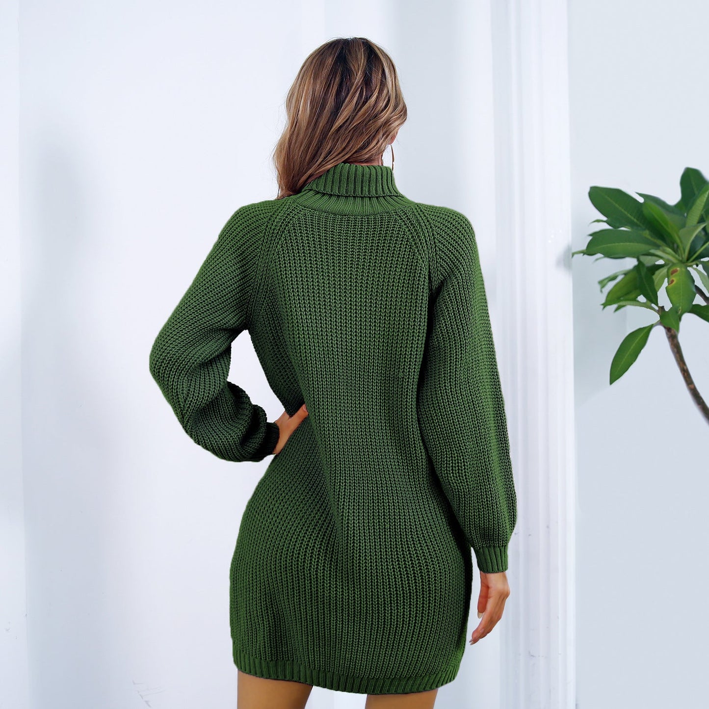 Clara - Vestido de mujer suéter tejido con botones