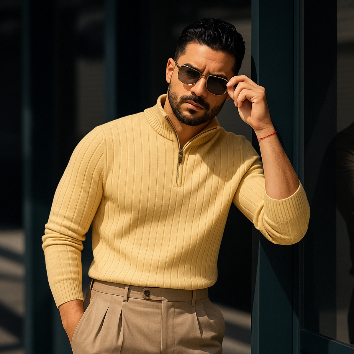 Lucas – Jersey de punto con cremallera para hombre