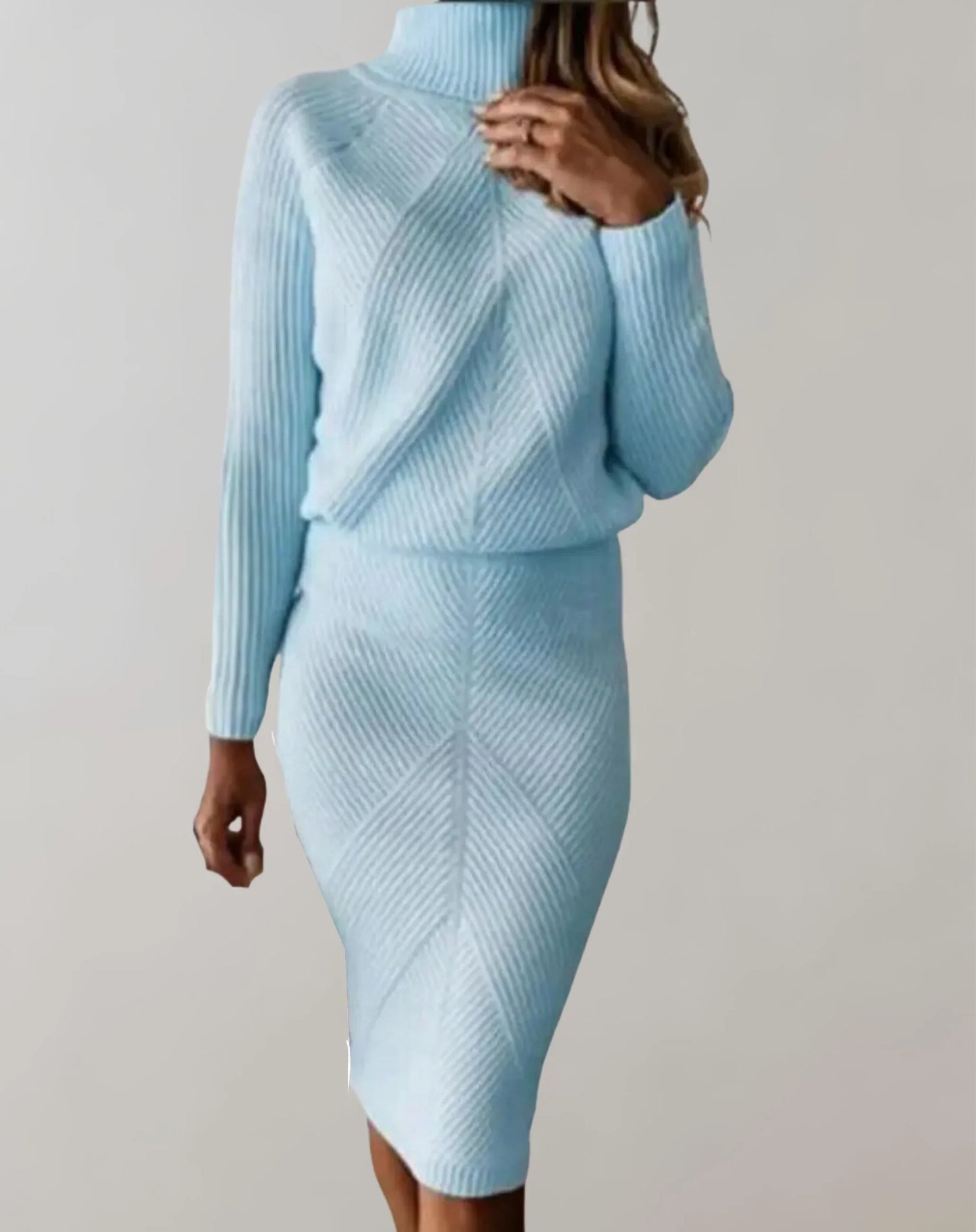 Mónica – Conjunto de punto con cuello alto para mujer