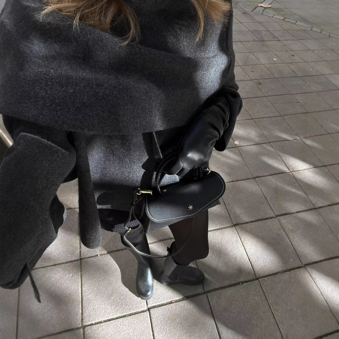 Aurora - Poncho de lana elegante con manga amplia mujer