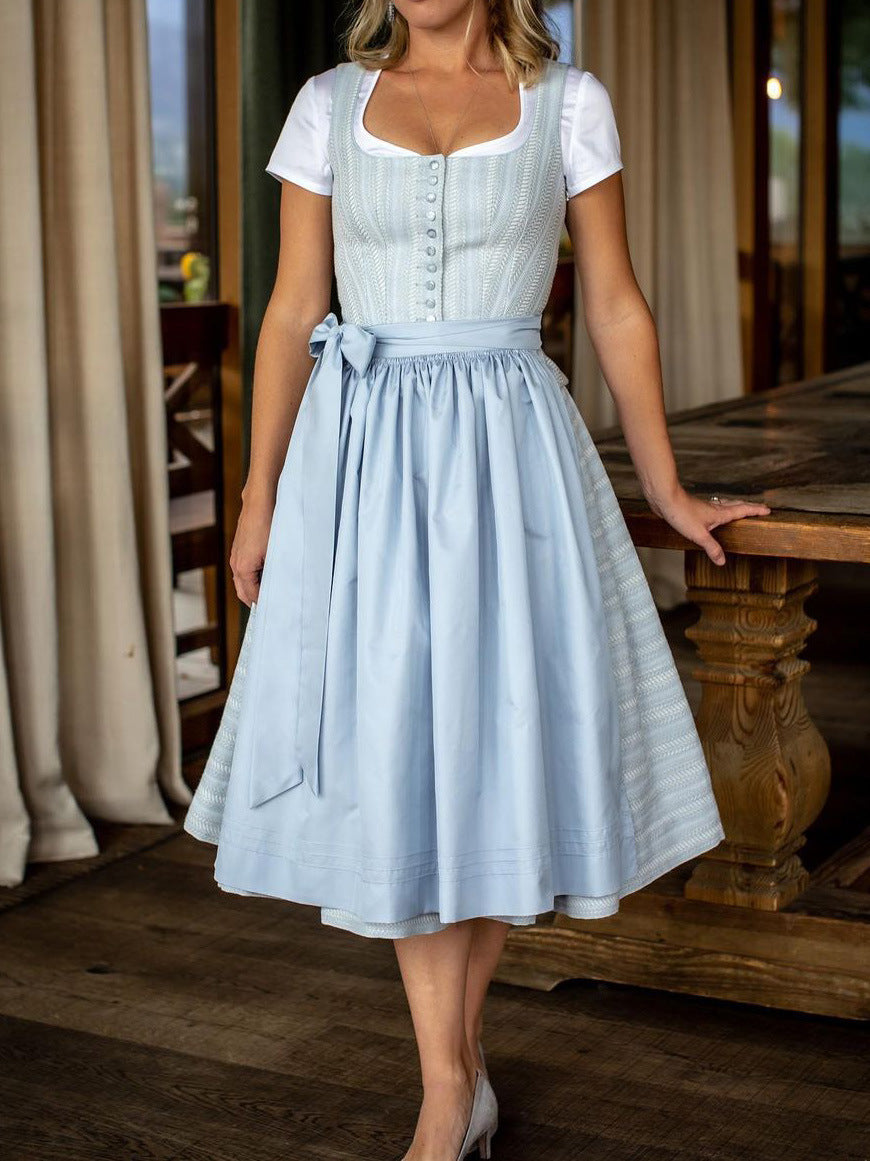 Elsa – Vestido Oktoberfest celeste con delantal