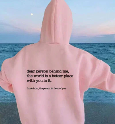 Aura - Sudadera con capucha y mensaje motivador