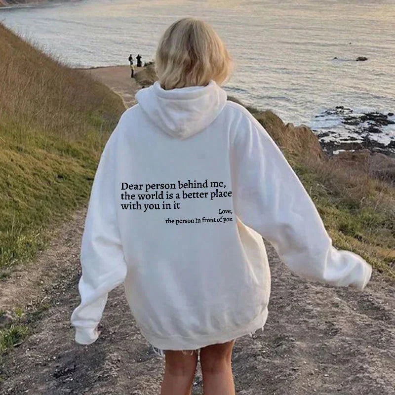 Aura - Sudadera con capucha y mensaje motivador