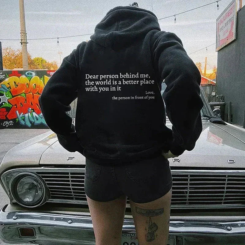 Aura - Sudadera con capucha y mensaje motivador