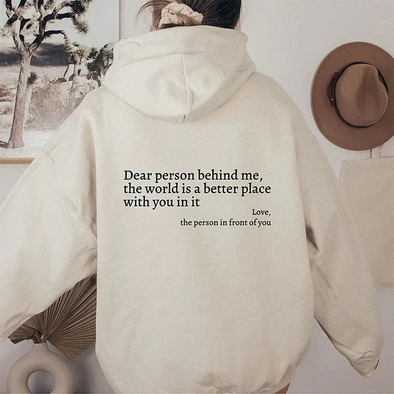 Aura - Sudadera con capucha y mensaje motivador