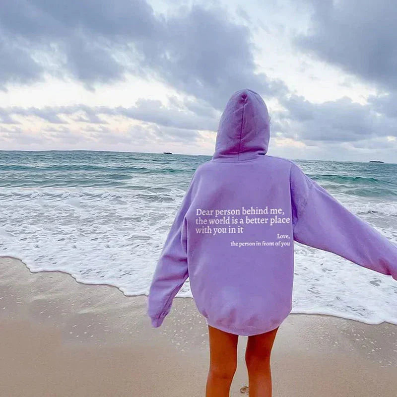 Aura - Sudadera con capucha y mensaje motivador
