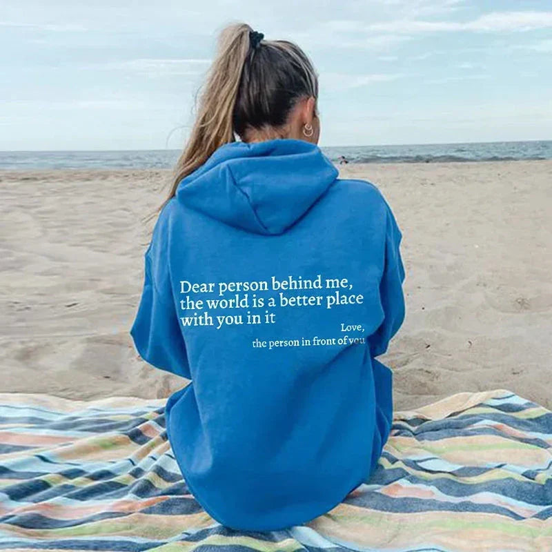 Aura - Sudadera con capucha y mensaje motivador