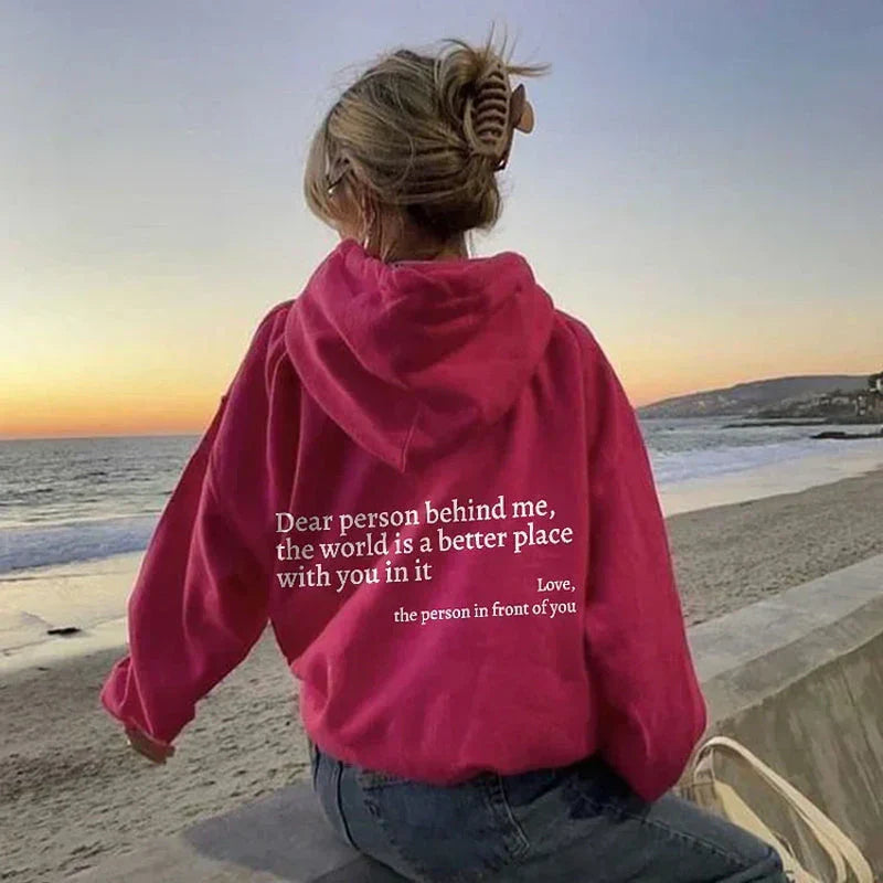 Aura - Sudadera con capucha y mensaje motivador