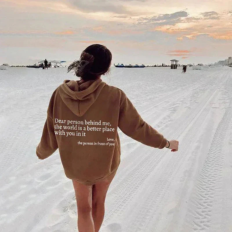 Aura - Sudadera con capucha y mensaje motivador