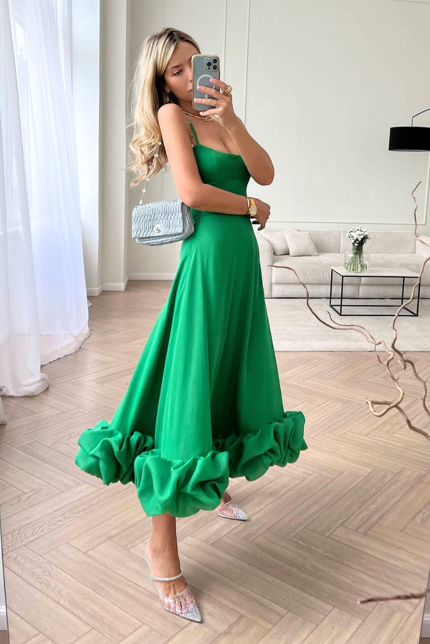 Julieta - Vestido midi con tirantes finos mujer