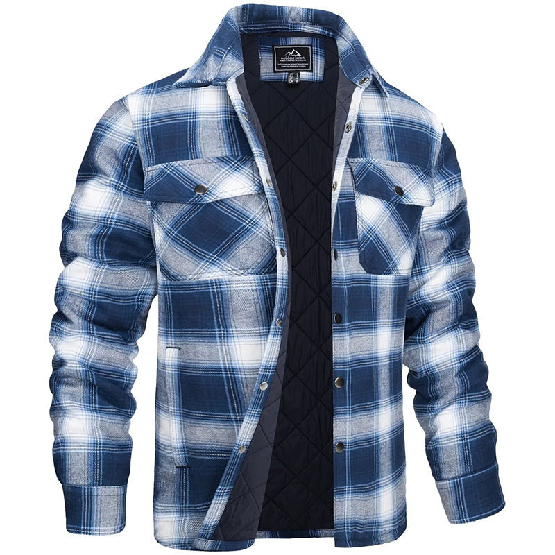 Mateo - Chaqueta de hombre acolchada con diseño a cuadros