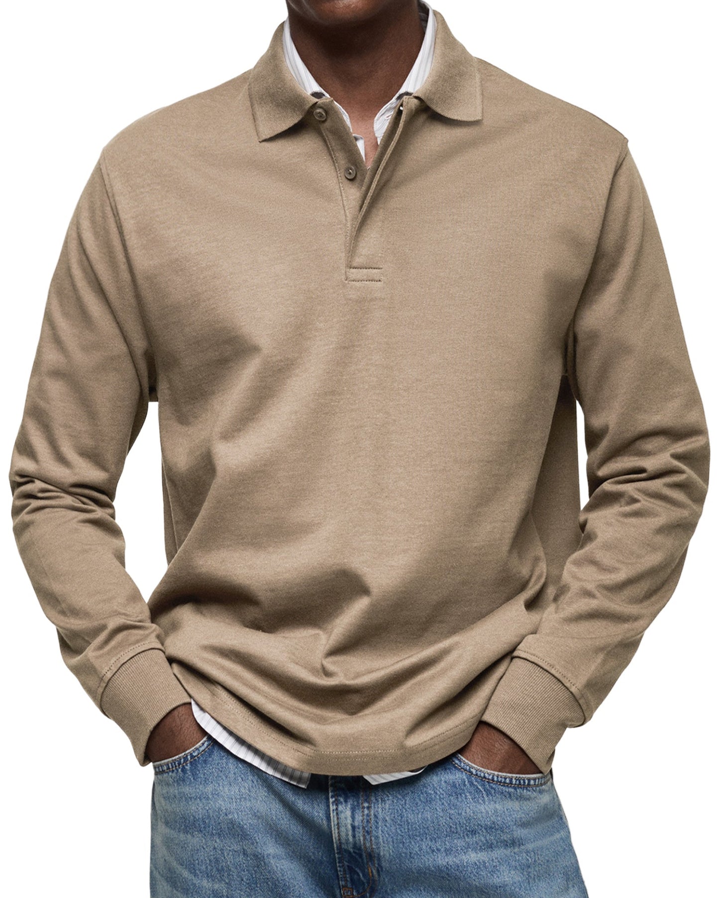 Daniel - Polo de hombre manga larga con cuello clásico
