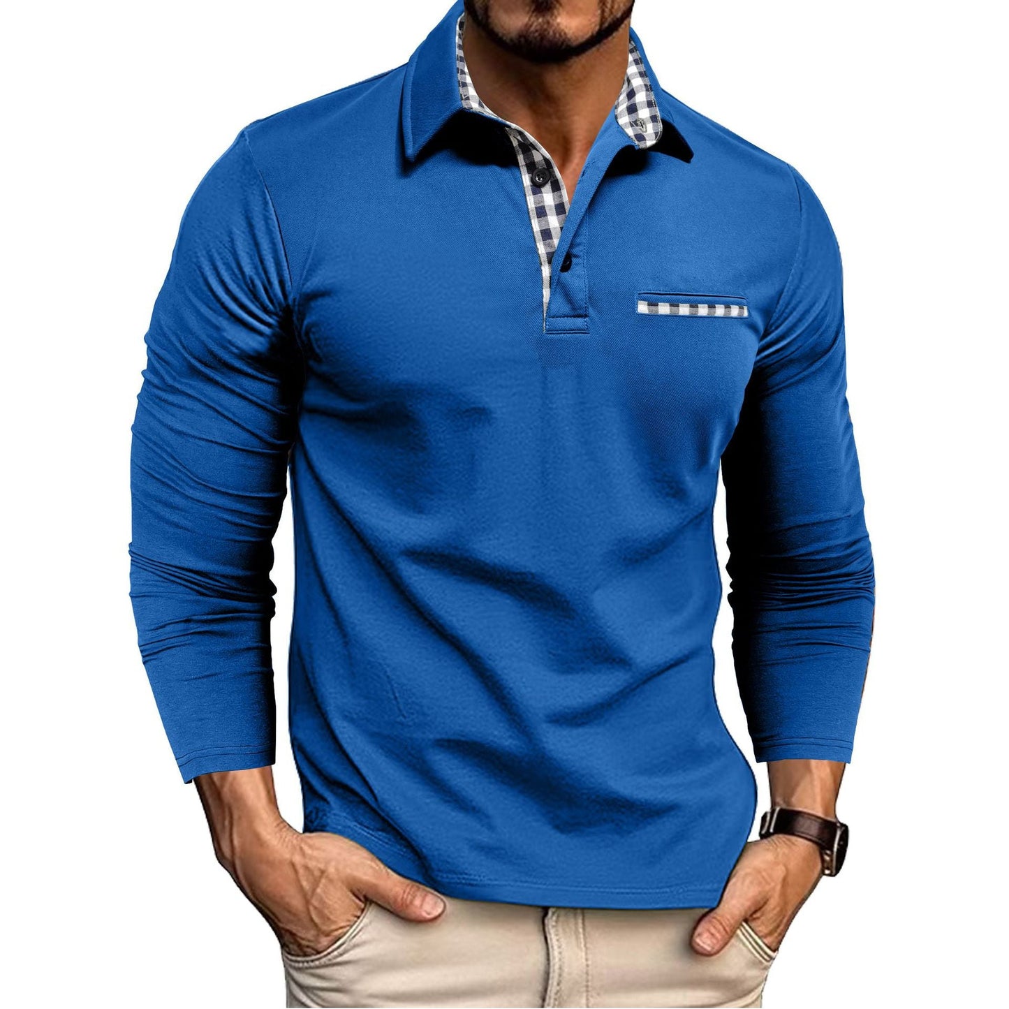 Marco - Polo de hombre manga larga con cuello