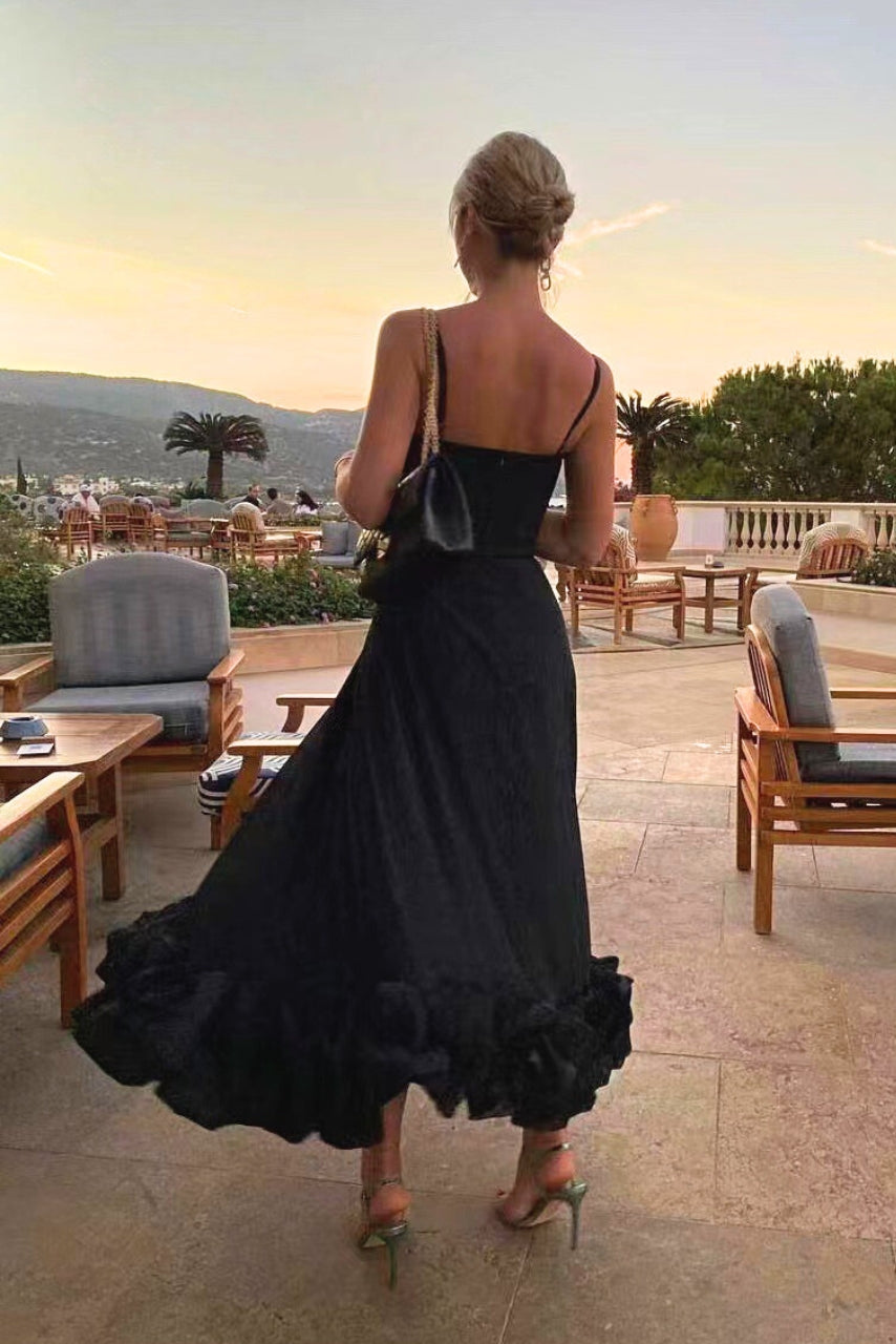 Julieta - Vestido midi con tirantes finos mujer