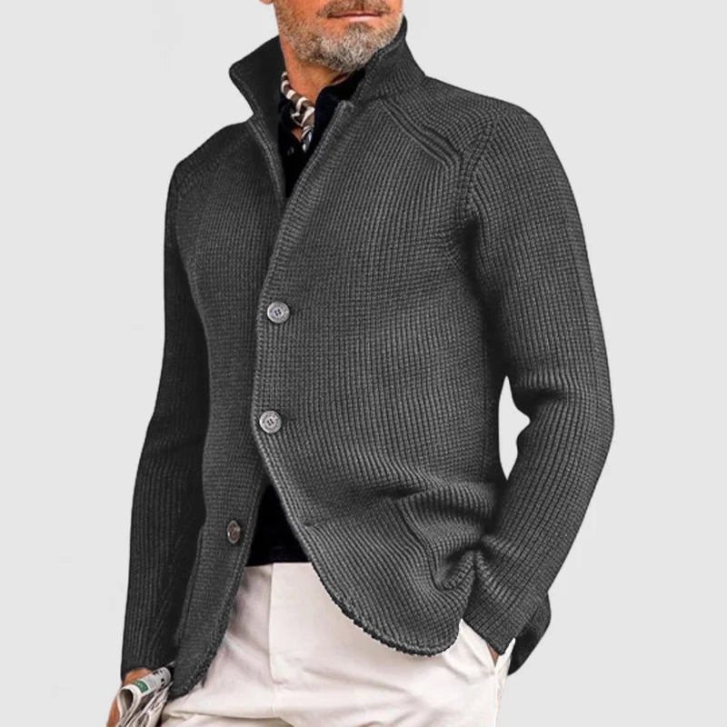 Leandro – Chaqueta de Punto con Botones para Hombre