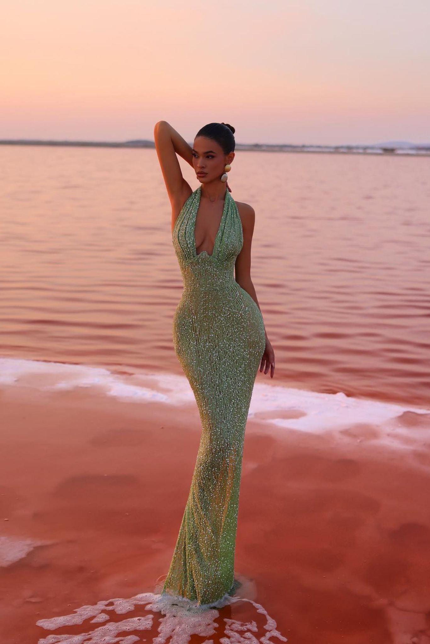 Isadora - Vestido largo de noche escote halter