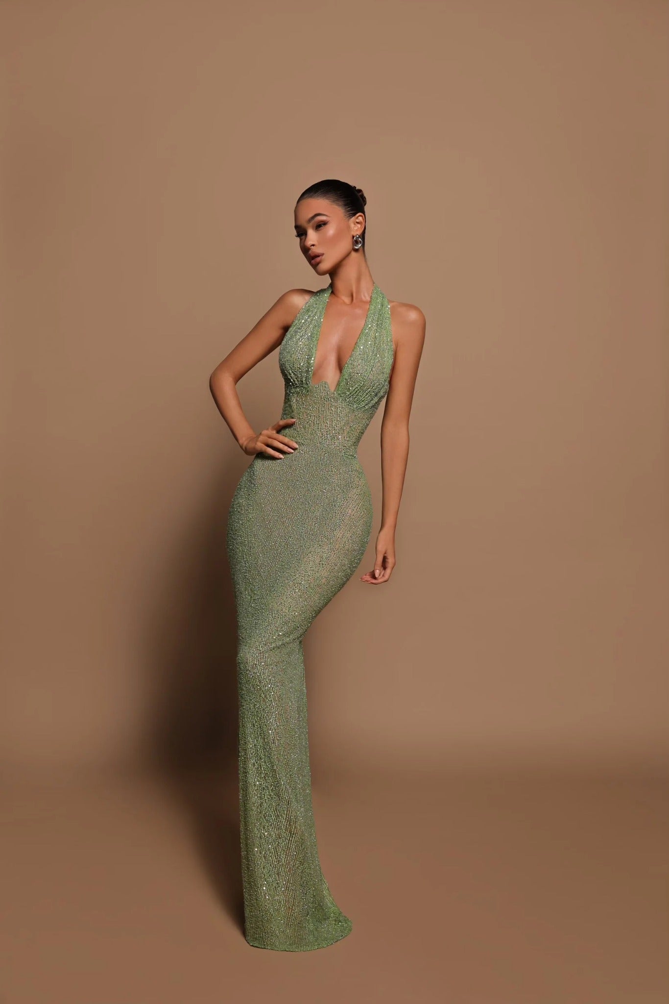 Isadora - Vestido largo de noche escote halter