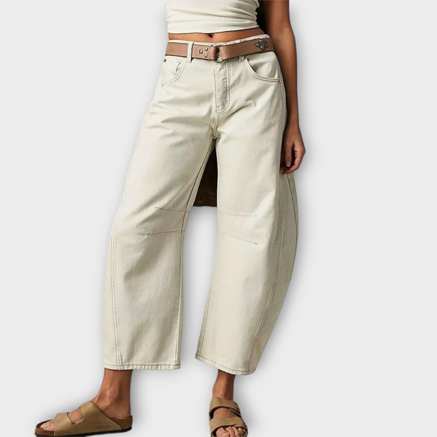 Valeria – Pantalones Vaqueros Anchos de Corte Retro para Mujer