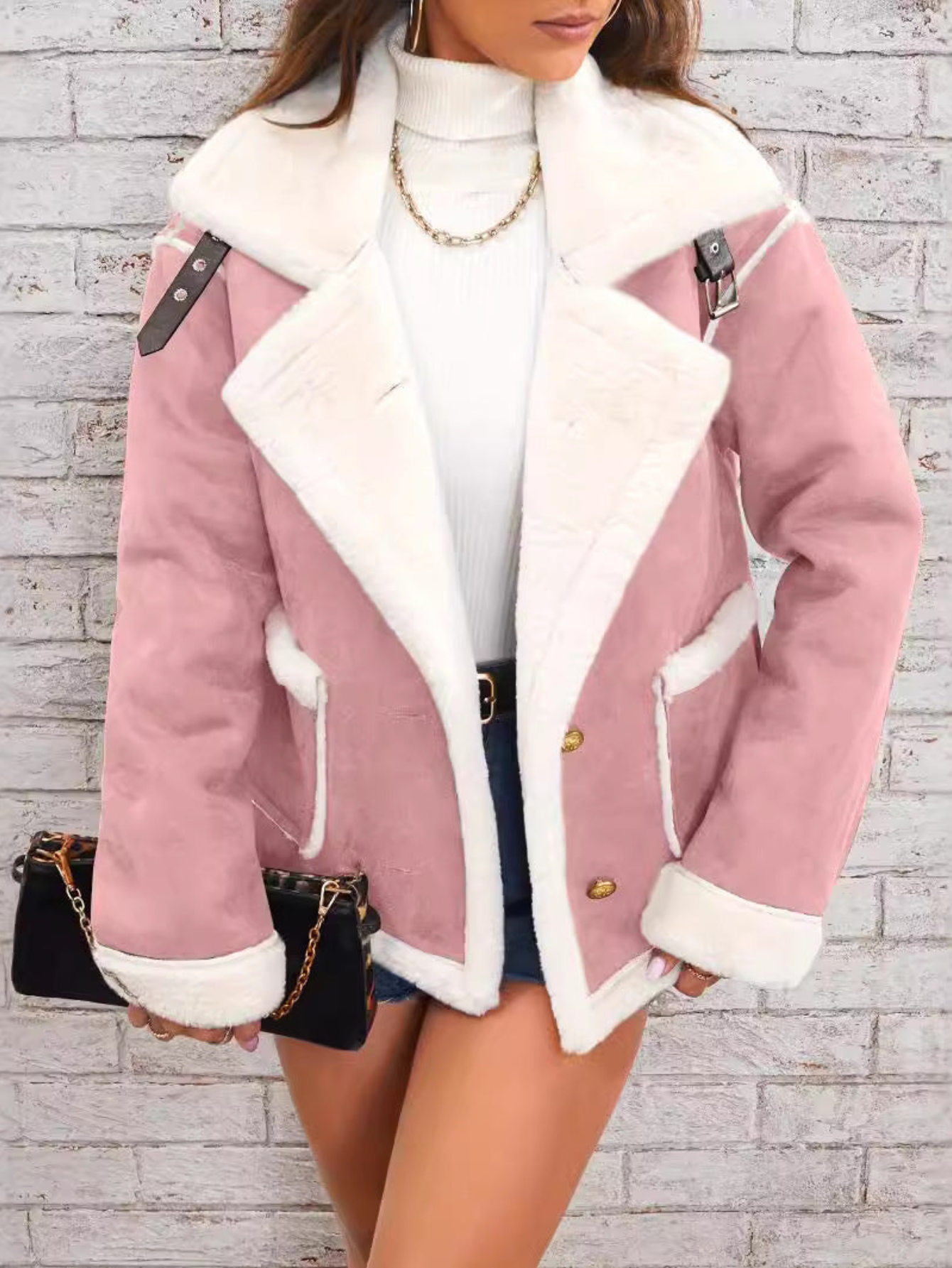 Elsa – Chaqueta algodón corta borreguito mujer