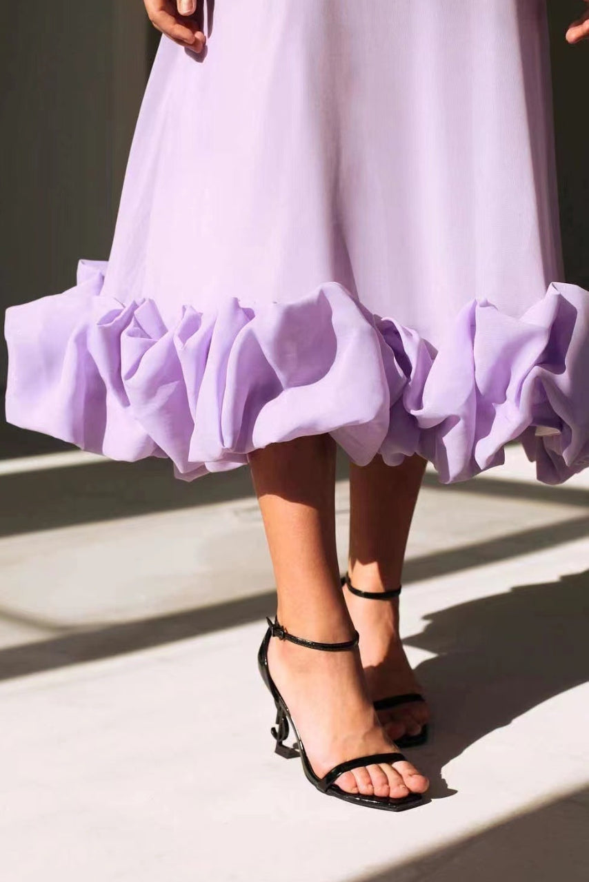 Julieta - Vestido midi con tirantes finos mujer