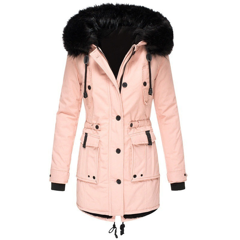 Clara – Parka Acolchada con Capucha de Pelo Sintético