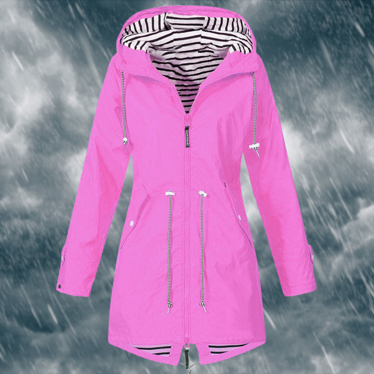 Nerea – Chaqueta impermeable de mujer con capucha