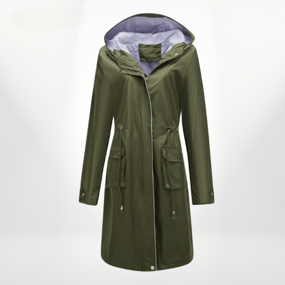Samantha - Abrigo impermeable largo para mujer