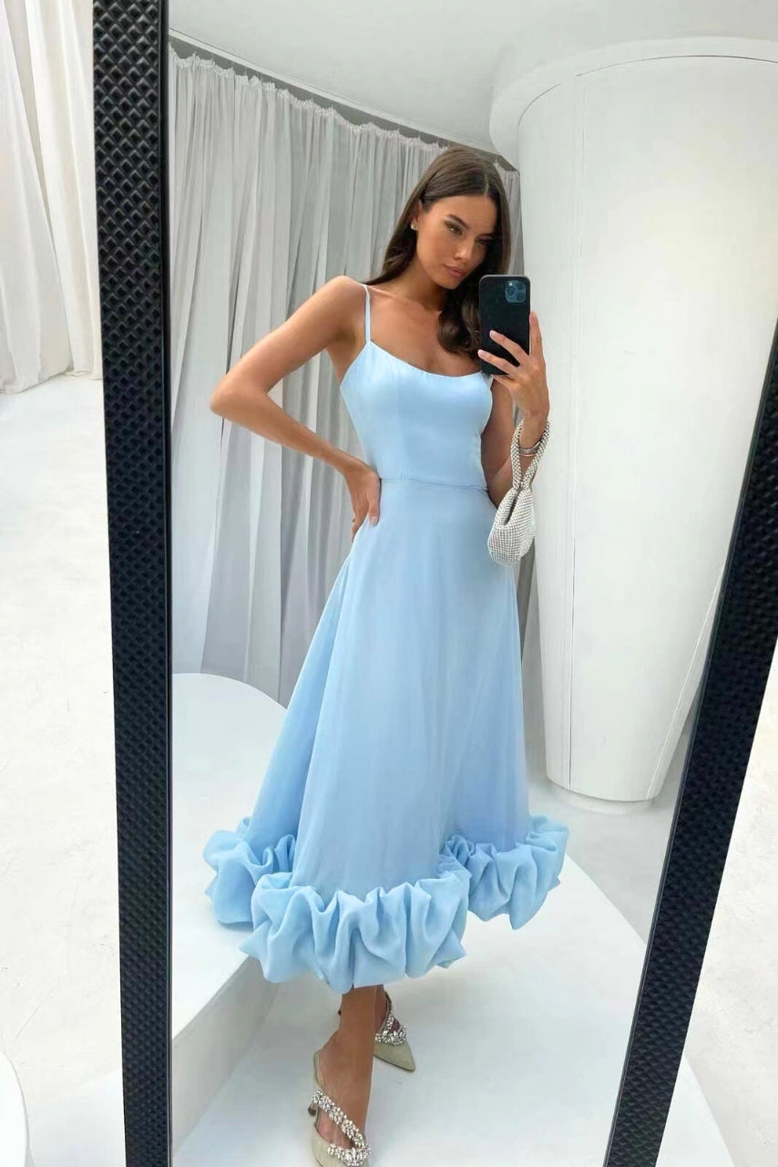 Julieta - Vestido midi con tirantes finos mujer