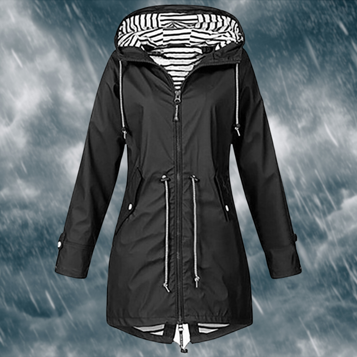 Nerea – Chaqueta impermeable de mujer con capucha