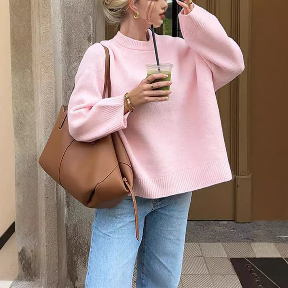Renata - Suéter de mujer oversize manga larga cuello