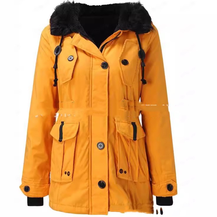 Clara – Parka Acolchada con Capucha de Pelo Sintético