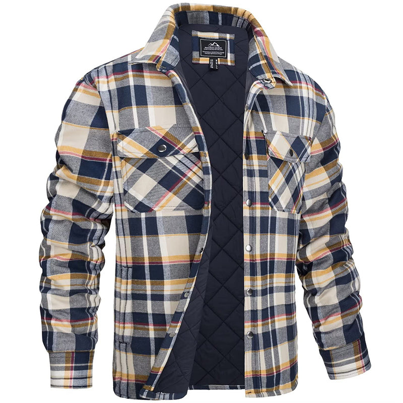 Mateo - Chaqueta de hombre acolchada con diseño a cuadros