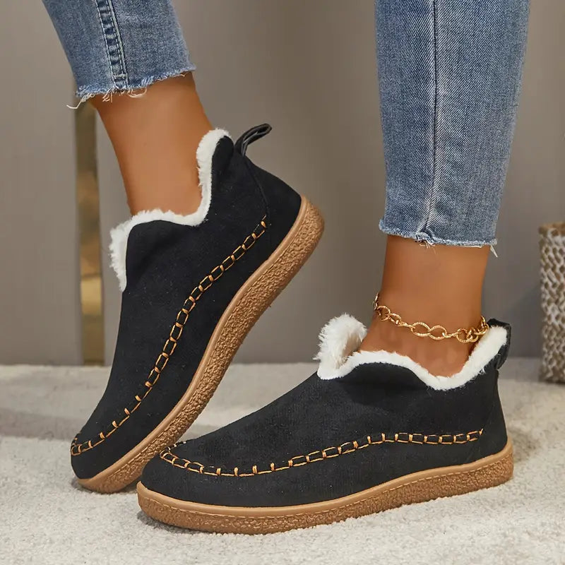 Paula - Zapatillas de mujer estilo casual con forro interior cálido