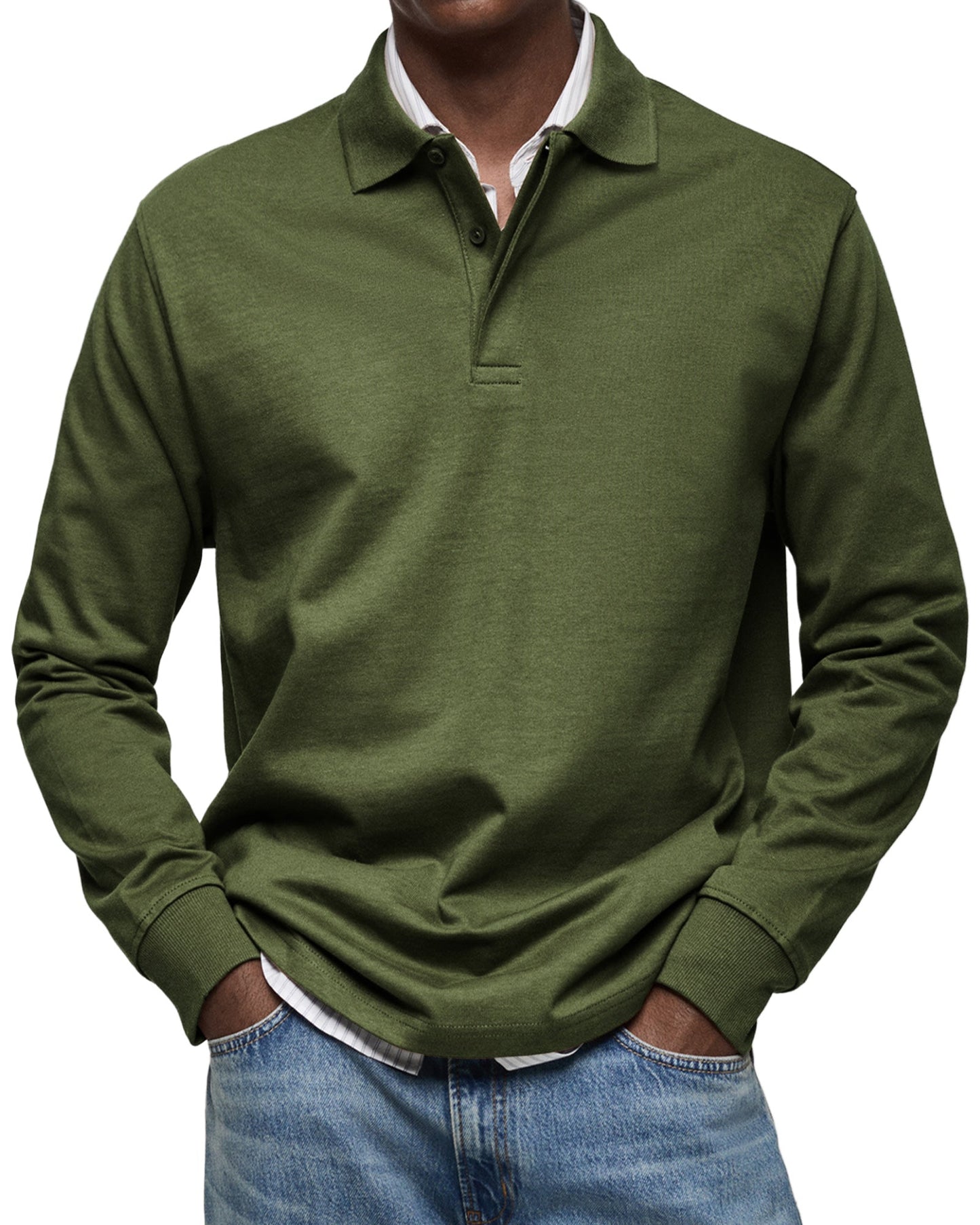 Daniel - Polo de hombre manga larga con cuello clásico