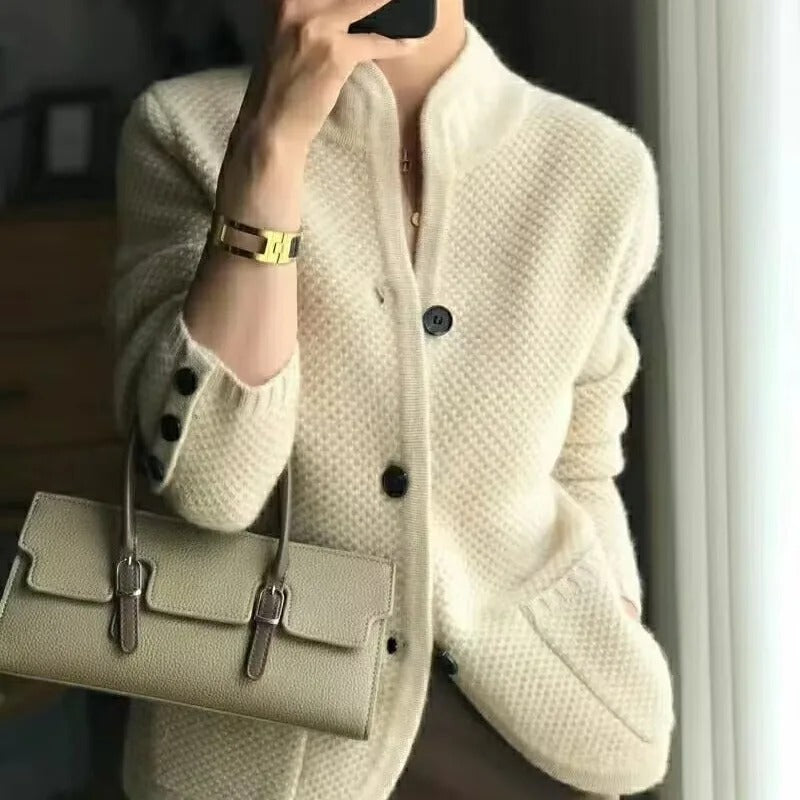 Camila - Cárdigan marrón con botones mujer