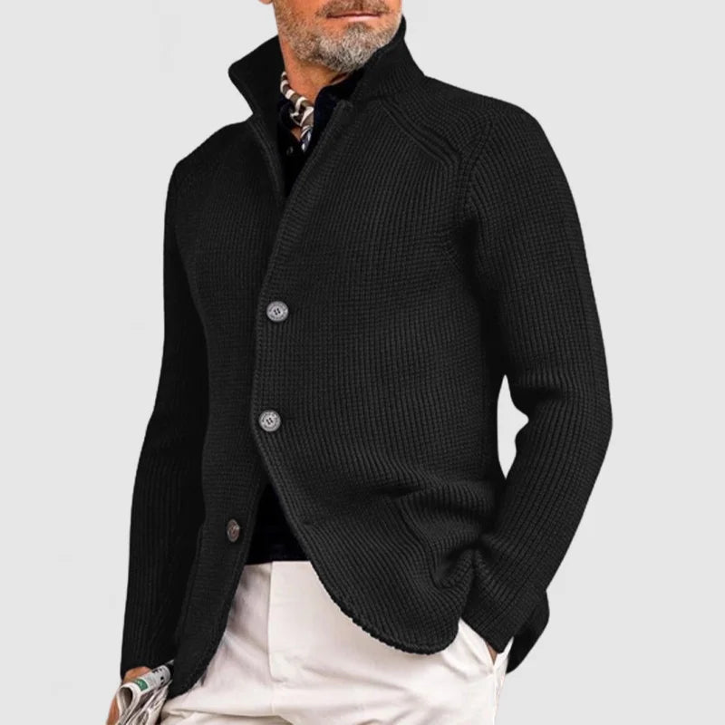 Leandro – Chaqueta de Punto con Botones para Hombre