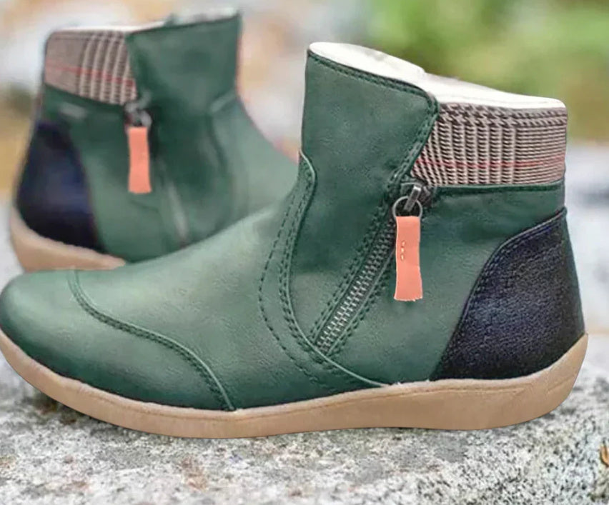 Valeria – Botines cálidos con cremallera lateral