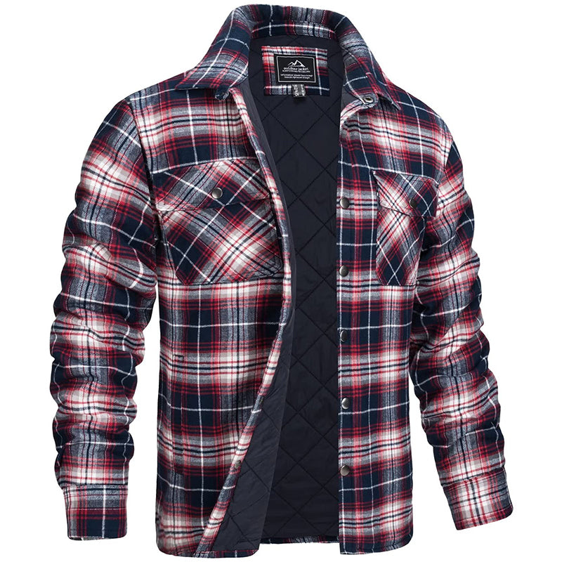 Mateo - Chaqueta de hombre acolchada con diseño a cuadros