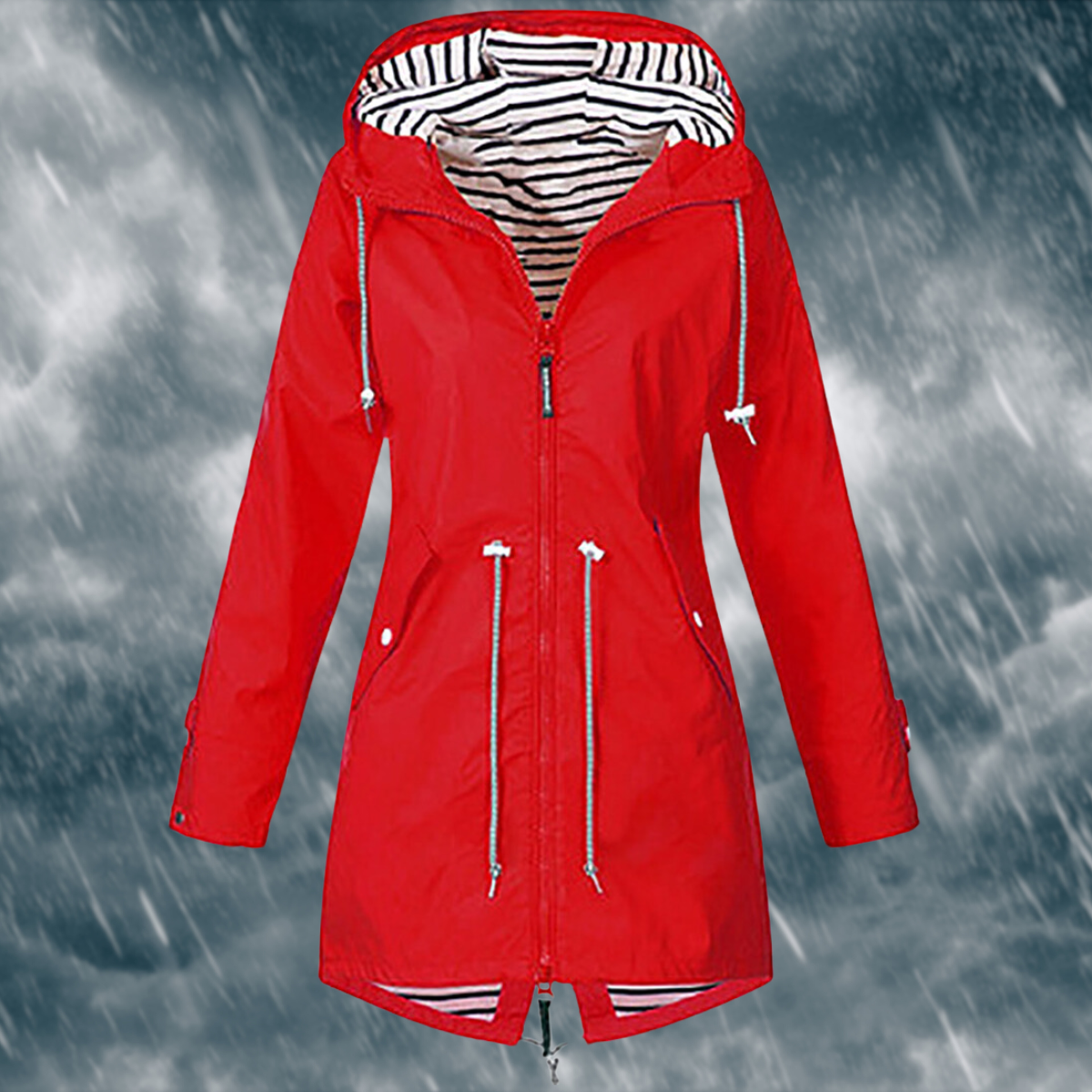 Nerea – Chaqueta impermeable de mujer con capucha