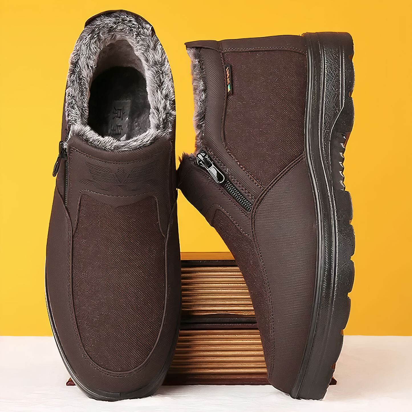 Daniel - Zapatos de hombre con forro de peluche