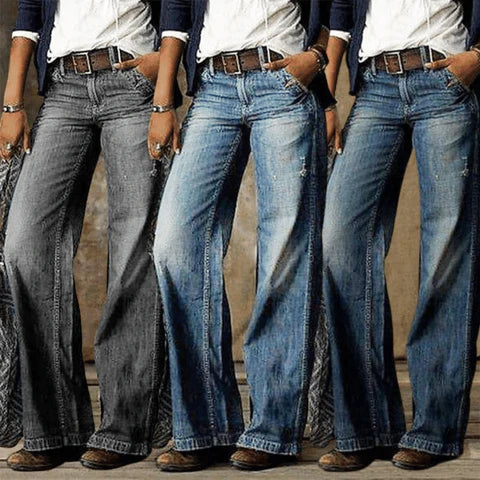 Ariadna - Pantalón vaquero de mujer corte ancho